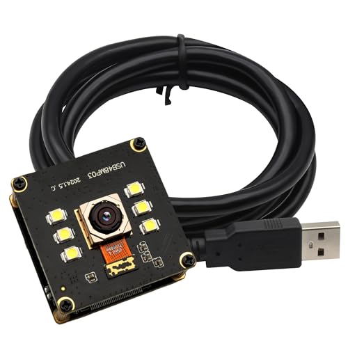 Svpro 48MP Autofokus USB-Kameramodul mit Licht, USB2.0 Webcam Board Nachtsichtkamera für Computer, Industrielle Machine Vision Kamera 8000x6000 Pixel USB-Kamera für Linux Anroid Board Jetson Nano von Svpro