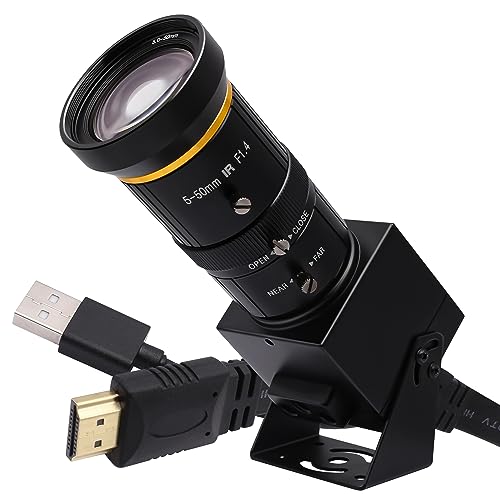 Svpro 4K HDMI Kamera USB Kamera mit 5-50mm Teleobjektiv,Manueller Fokus Streaming Webcam H.264 Zoom Industriekamera für Computer/Monitor/TV/Projektor,10X Optischer Zoom und 2X Digitalzoom von Svpro