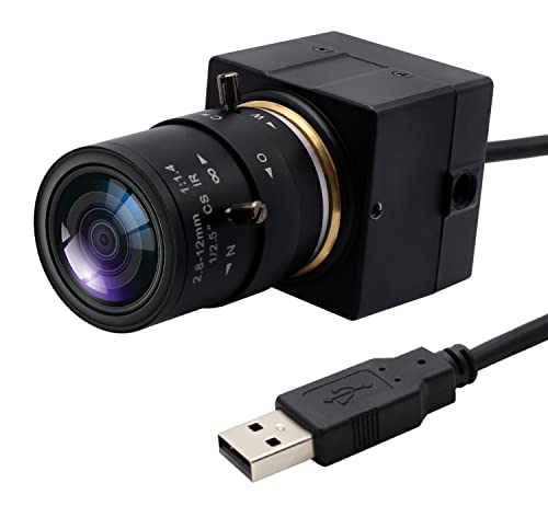 Svpro 4K USB Kamera Ultra HD Webcam mit Zoomobjektiv 2.8-12mm, manueller Fokus Kamera Web 3840x2160 30fps mit IMX415 Sensor Kamera USB2.0 UVC Videokamera für Mac/Windows/Linux/Android von Svpro