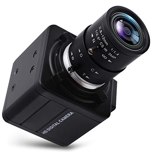 Svpro 4K Ultra HD Webcam 2.8-12mm Varifokalobjektiv USB Mini-Webkamera 3840x2160@30fps Optischer Zoom USB mit Kamera IMX317 Sensor Kamera, USB UVC Konferenz Webcam für Mac/Window/Linux von Svpro