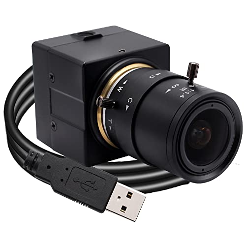 Svpro 5 MP USB-Kamera mit Zoom 2,8-12 mm Objektiv, Hochauflösende 2952 x 1944 Weitwinkel-Webcam Brennweite einstellbare Industriekamera für Windows, Mac OS, Linux, Android von Svpro
