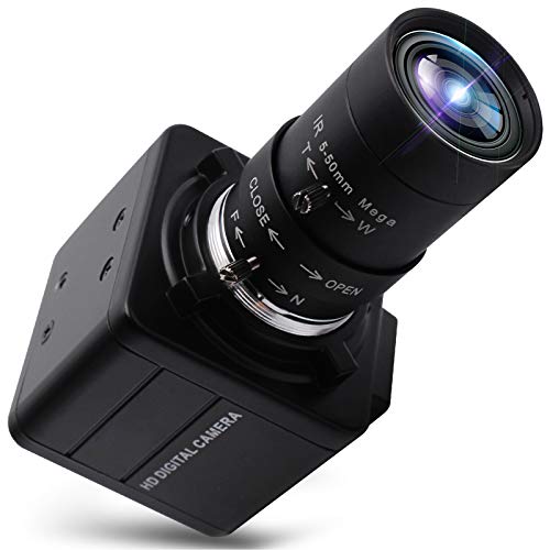 Svpro 5MP USB Kamera mit Zoomobjektiv 5-50mm,10X optischer Zoom Web Kamera HD Webcam Manueller Fokus Mini Kamera 2592x1944 mit Aptina MI5100 Sensor,USB2.0 Computer Kamera für Windows MAC Linux Android von Svpro