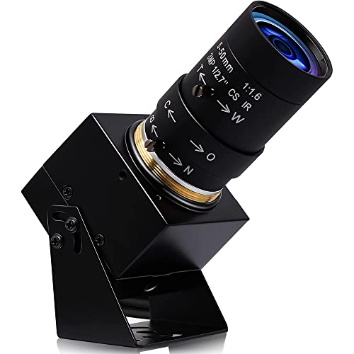 Svpro 8MP USB Kamera Manueller Fokus Webcam mit Varifokus 5-50mm CS Mount Objektiv-10X Zoom Externe Kamera für Laptop PC Computer,Plug and Play UVC Kamera von Svpro