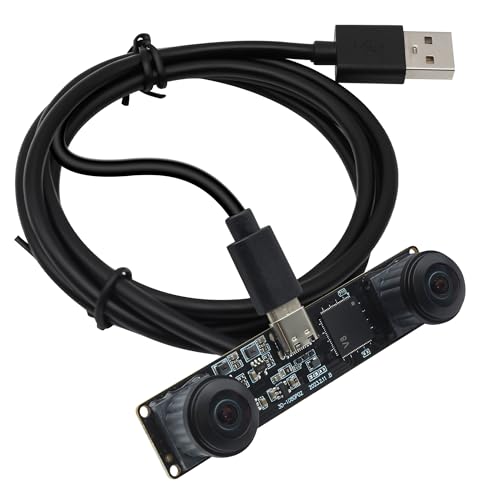 Svpro Dual Lens USB Kameramodul 1080P 60fps Fisheye UVC Industriekamera Board Synchronisation Aufnahme in Farbe mit M12 Objektiv,Verzerrungsfreie Weitwinkel Board Kamera von Svpro