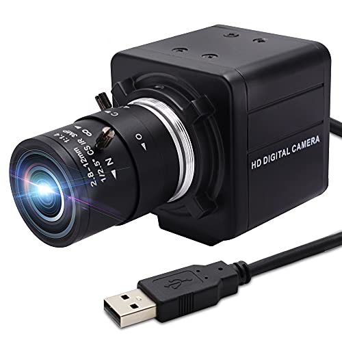 Svpro HD Webcam 8MP USB Kamera mit Zoom 2.8-12mm Objektiv, Einstellbare Brennweite Streaming Kamera IMX179 Sensor Mini Kamera mit UVC, Kompatibel mit Mac Windows Android Linux, OTG Unterstützung von Svpro