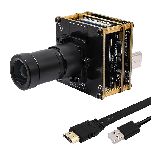 Svpro HDMI Kamera 4K USB Kameramodul Low Light Industriekamera mit M12 Objektiv HD IMX415 Sensor 4K 30FPS High Speed LightBurn Kamera, UVC Webcam Board für Machine Vision von Svpro