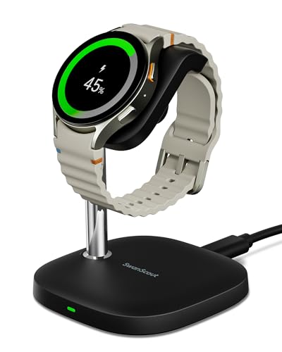 SwanScout Ladeständer für Samsung Watch, Schnelles Aufladen für Samsung Galaxy Watch 7/Ultra/6/6 Classic/5/5 Pro/4/3/Active 2, SwanScout 505S von SwanScout