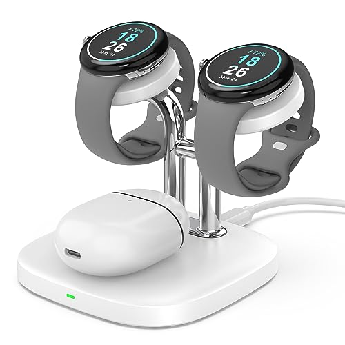 SwanScout Dual Watch Ladestation, Wireless Ladestation Kompatibel mit Google Pixel Watch/Google Pixel Buds Pro von SwanScout