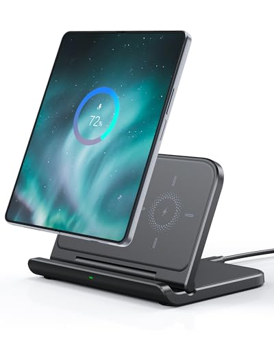 SwanScout Induktive Ladestation für Samsung Z Fold, Faltbar Ladestation für Galaxy Z Fold 5/Z Fold 4/3/2, Kabelloses Ladegerät für Z Fold Serie (ohne Adapter) von SwanScout