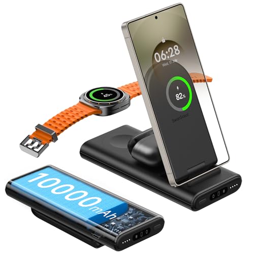 Tragbarer Ladegerät für Samsung, SwanScout 301S, 10000mAh Powerbank 3-in-1 Wireless-Ladestation für Samsung S25 Ultra/S25/S24/S23/S22, Galaxy Watch Ultra/FE/7/6/6 Classic/5/4, Galaxy Buds Tragbarer Ladegerät für Samsung, SwanScout 301S, 10000mAh Powerbank 3-in-1 Wireless-Ladestation für Samsung S25 Ultra/S25/S24/S23/S22, Galaxy Watch Ultra/FE/7/6/6 Classic/5/4, Galaxy Buds von SwanScout