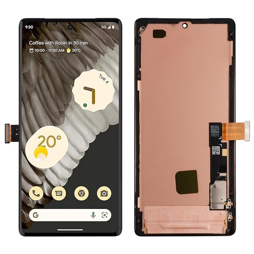Ersatz-LCD-Digitalanzeige, kompatibel mit Google Pixel 7 Pro GP4BC GE2AE (Schwarz mit Rahmen), LCD-Display, Touchscreen-Digitalisierer, Montage mit Reparaturwerkzeugen, 17 cm (6,7 Zoll) von SwarKing
