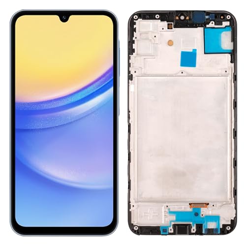 Ersatz-LCD-Digitalanzeige, kompatibel mit Samsung Galaxy A15 4G / 5G A156u S156vl A156a A156w (Schwarz mit Rahmen), LCD-Display, Touchscreen-Digitizer, Montage mit Reparaturwerkzeugen, 16,8 cm (6,6 von SwarKing