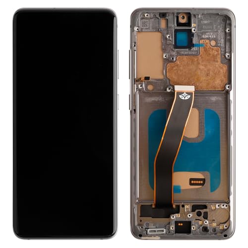 SwarKing 【Kein Fingerprint】 Digital Display Ersatz kompatibel mit für Samsung Galaxy S20 5G (Schwarz mit Rahmen) LCD Display Touch Screen Digitizer Montage mit Reparaturwerkzeug von SwarKing