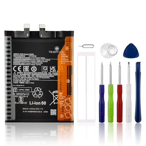 New SwarKing Ersatz Akku BM5N Kompatibel mit XIAOMI Poco F5 PRO with Toolkit von SwarKing