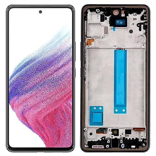 SwarKing [New] LCD Display kompatibel mit Samsung Galaxy A53 5G A536 A536B LCD Display Touch Screen Digitizer (Schwarz mit Rahmen) Ersatzteile mit kostenlosen Werkzeugen von SwarKing