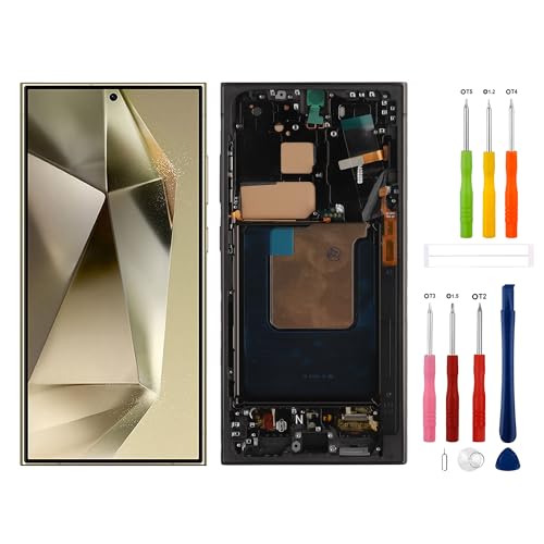 OLED-Digital-Display, kompatibel mit Samsung Galaxy S24 Ultra SM-S928B SM-S928U SM-S928A (mit Fingerabdruck), LCD-Display, Touchscreen-Digitalisierer, Montage mit Reparaturwerkzeugen, 17,3 cm (6,8 von SwarKing