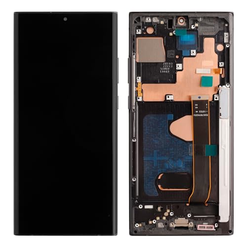 OLED-Display, kompatibel mit Samsung Galaxy Note 20 Ultra 5G SM-N986B SM-N986U 17,5 cm (6,9 Zoll) (Schwarz mit Rahmen), Touchscreen-Digitizer mit Reparaturwerkzeugen von SwarKing