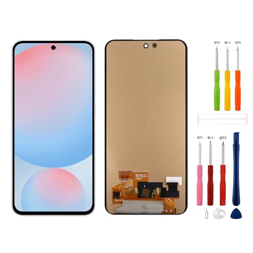 OLED-Display, kompatibel mit Samsung S24 FE SM-S721B SM-S721W SM-S721U (ohne Rahmen), LCD-Display, Touchscreen-Digitalisierer, Montage mit Reparaturwerkzeugen. Unterstützt Fingerabdruck von SwarKing