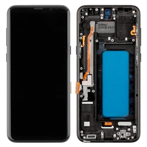 SwarKing Digital Display Ersatz kompatibel mit für Samsung Galaxy S8 Plus S8+ SM-G955 (Schwarz mit Rahmen) LCD Display Touch Screen Digitizer Montage mit Reparaturwerkzeug von SwarKing