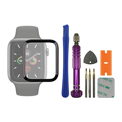 SwarKing Display Glass Frontglas Außenglas Outer Screen Lens Ersatz Kompatibel mit iWatch Series 4 40mm/5 40mm/6 40mm/SE 40mm mit Reparatur Set von SwarKing