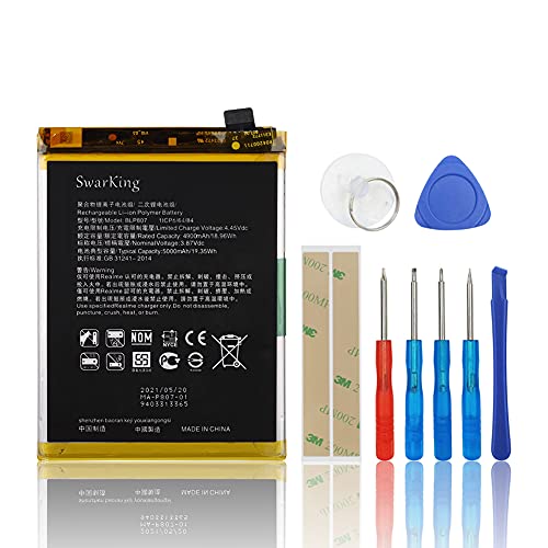 SwarKing Ersatz Akku BLP807 Kompatibel mit Realme 7 with Toolkit von SwarKing