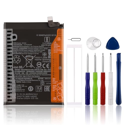 SwarKing Ersatz Akku BN5M Kompatibel mit Xiaomi Redmi Note 12 4G (23021RAAEG, 23021RAA2Y), Redmi Note 12 (22111317I) with Tools von SwarKing