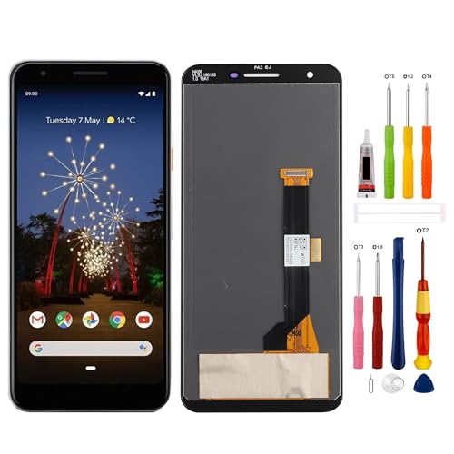 SwarKing 【Keine Fingerprint】 TFT kompatibel mit Google Pixel 3A LCD Display Touch Screen Digitizer (Mit Rahmen) Ersatzteile mit kostenlosen Werkzeugen von SwarKing