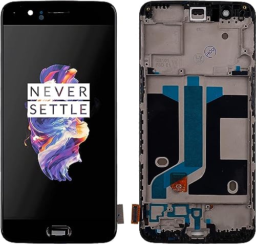 SwarKing LCD Display kompatibel mit OnePlus 5 TFT LCD Touch Screen Digitizer (Schwarz mit Rahmen) Ersatzteile mit kostenlosen Werkzeugen von SwarKing