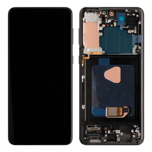 SwarKing OLED Digital Display Ersatz kompatibel mit für Samsung Galaxy S21 Plus (Schwarz mit Rahmen) LCD Display Touch Screen Digitizer Montage mit Reparaturwerkzeug von SwarKing