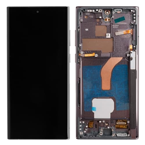 SwarKing OLED Digital Display Ersatz kompatibel mit für Samsung Galaxy S22 Ultra S22u SM-G908a SM-S908u S908w (Schwarz mit Rahmen) LCD Display Touch Screen Digitizer Montage mit Reparaturwerkzeug von SwarKing