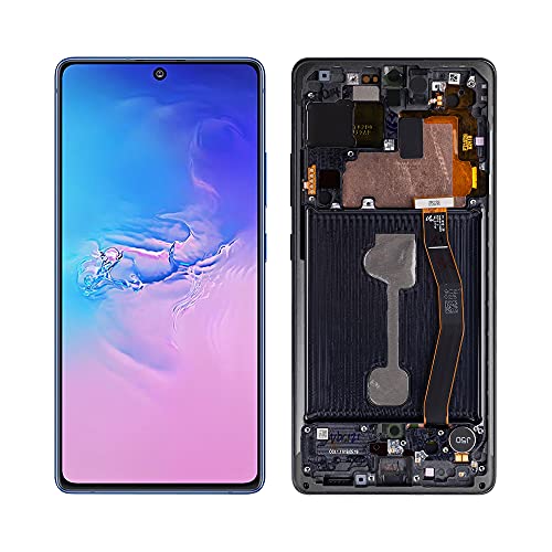 SwarKing Super AMOLED Plus kompatibel mit Samsung Galaxy S10 Lite LCD Display Touch Screen Digitizer (Schwarz mit Rahmen) Ersatzteile mit kostenlosen Werkzeugen von SwarKing