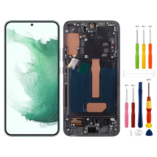 SwarKing TFT Digital Display Ersatz kompatibel mit für Samsung Galaxy S22 Plus (Kein Fingerprint) LCD Display Touch Screen Digitizer Montage mit Reparaturwerkzeug von SwarKing