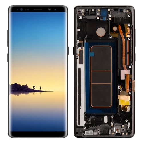 SwarKing 【Kein Fingerprint】 TFT Display kompatibel mit Samsung Galaxy Note 8 N950 Touch Screen Digitizer (Schwarz mit Rahmen) Ersatzteile mit kostenlosen Werkzeugen von SwarKing