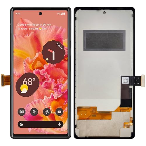 SwarKing 【Keine Fingerprint】 TFT kompatibel mit Google Pixel 6 LCD Display Touch Screen Digitizer (Mit Rahmen) Ersatzteile mit kostenlosen Werkzeugen von SwarKing