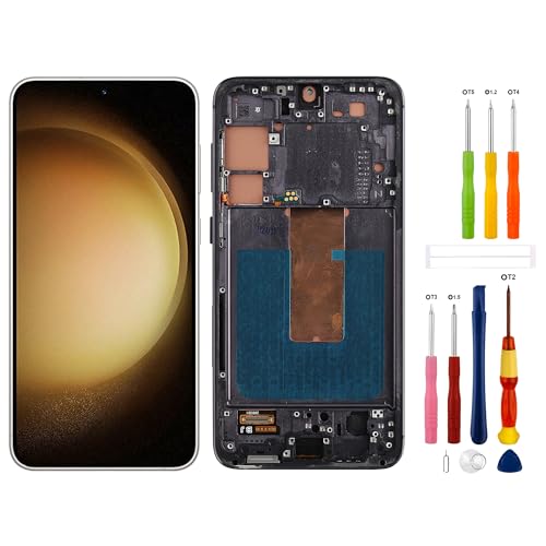 US-Version: SwarKing TFT-Digitaldisplay Ersatz kompatibel mit Samsung S23 Plus, SM-S916B, SM-S916U, SM-S916W (kein Fingerabdruck), LCD-Display, Touchscreen-Digitizer mit Reparaturwerkzeugen von SwarKing