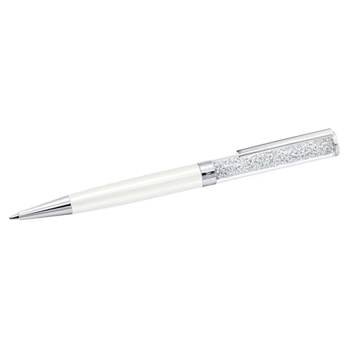 Swarovski Crystalline Kugelschreiber, Weißer, Verchromter Stift mit Edlen Swarovski Kristallen von Swarovski