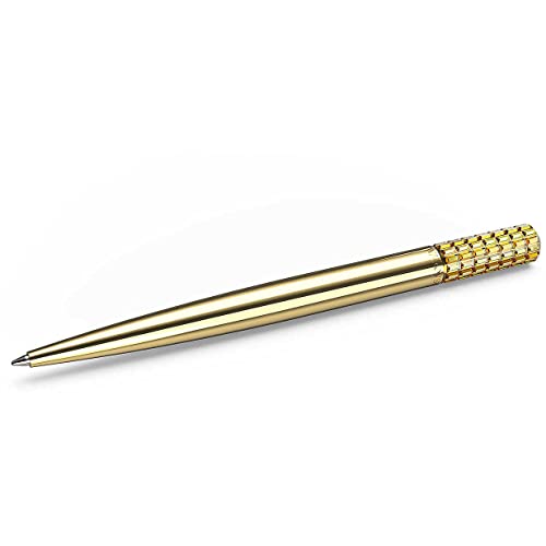 Swarovski Stift für Damen, glänzende Kollektion, Stift mit Vergoldung und gelben Kristallen. Die Referenz lautet 5618156 von Swarovski