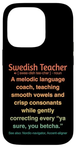 Schwedischlehrer Hülle für iPhone 14 Pro von Swedish Teacher Gifts & apparels