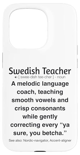 Schwedischlehrer Hülle für iPhone 15 Pro von Swedish Teacher Gifts & apparels