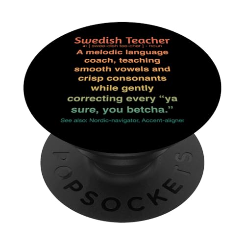 Schwedischlehrer PopSockets Klebender PopGrip von Swedish Teacher Gifts & apparels
