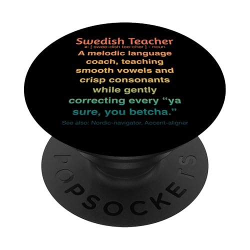 Schwedischlehrer PopSockets Klebender PopGrip Schwedischlehrer PopSockets Klebender PopGrip von Swedish Teacher Gifts & apparels