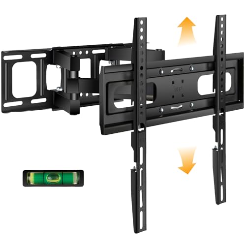SweeEase TV-Wandhalterung mit 6 Armen, für 66 - 165 cm (26 - 65 Zoll), voll beweglich, schwenkbar, neigbar, einziehbar, für flach gebogen, max. 50 kg, VESA 400 x 400 mm, 20,3 cm - 40,6 cm Holzbolzen von SweeEase
