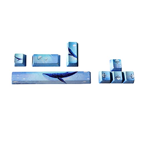 PBT OEM Profil-Tastenkappe, 5-seitige Farbsublimation, 8-Tastenrichtung, Eingabe 6,25U, Zubehör für mechanische Tastaturen mit 8 Farbstoff-Tasten von Sweeaau