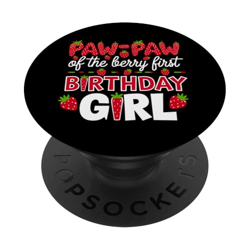 Paw Paw of the Berry Erster Geburtstag für Mädchen, Erdbeeropa PopSockets Klebender PopGrip Paw Paw of the Berry Erster Geburtstag für Mädchen, Erdbeeropa PopSockets Klebender PopGrip von Sweet Berry Strawberry First Birthday Girl Apparel