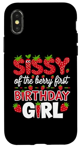 Sissy of the Berry Mädchen zum ersten Geburtstag Strawberry Sister Sis Hülle für iPhone X/XS von Sweet Berry Strawberry First Birthday Girl Apparel