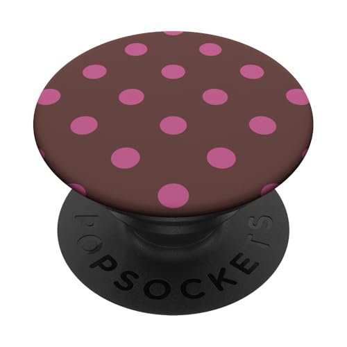 Süß, rosa und braun, gepunktet PopSockets Klebender PopGrip Süß, rosa und braun, gepunktet PopSockets Klebender PopGrip von Sweet Polka Dot Designs