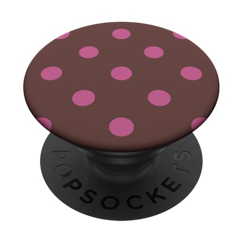 Süß, rosa und braun, gepunktet PopSockets Klebender PopGrip Süß, rosa und braun, gepunktet PopSockets Klebender PopGrip von Sweet Polka Dot Designs