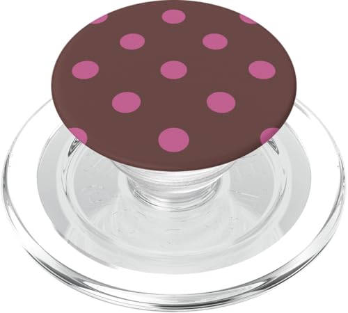 Süß, rosa und braun, gepunktet PopSockets PopGrip für MagSafe von Sweet Polka Dot Designs