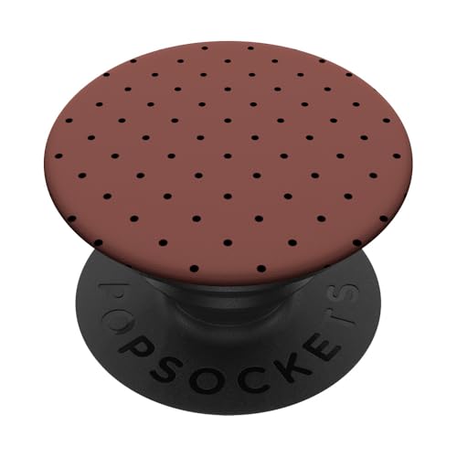 Süß, schwarz und braun, gepunktet PopSockets Klebender PopGrip von Sweet Polka Dot Designs