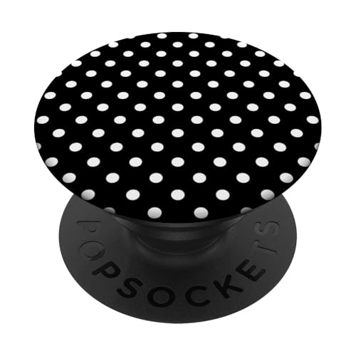 Süß, schwarz und weiß, gepunktet PopSockets Klebender PopGrip von Sweet Polka Dot Designs